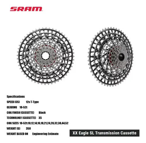 Casete De Transmisión Sram Xx Sl Eagle Cs-xs-1299-a1 10-52t