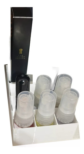 Porta Decant O Perfumero De 12 Decants +testers 5cm De Alto Blanco