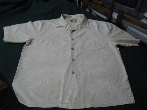 Camisa, Guayabera Hawaiana De Seda Jamaica Jaxx Talla L