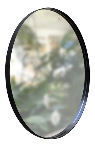 Espejo Redondo Circular 60cm Marco Hierro Negro Temacasa Cts