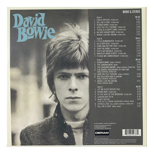 Vinilo David Bowie - David Bowie 2 Lp Green Cloudy Vinyl. Edición Limitada