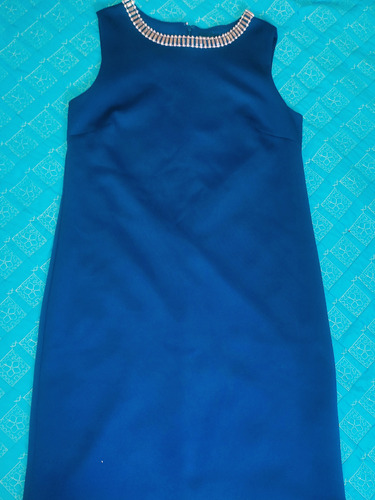 Vestido Azul Marino Para Dama Corte Clásico 