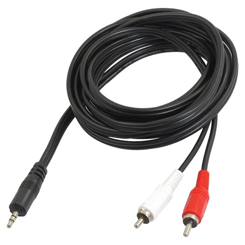 Cable De Audio Adaptador Plug 3.5 Estereo A 2 Rca M 1.8m Mp3