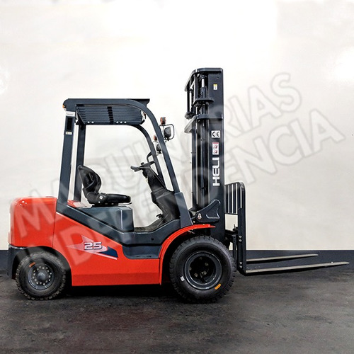 Imagen 2 de 11 de Autoelevador Heli 2500 Kg Diesel Cpcd25 Duales Desplazador