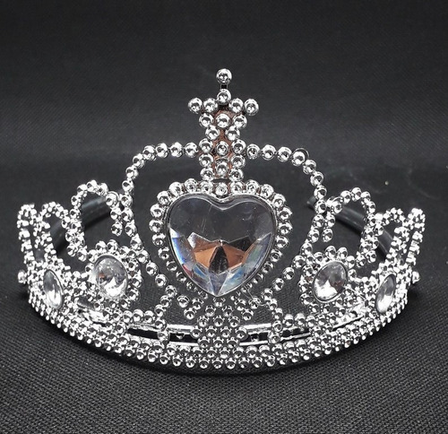 Corona De Princesa Con Gemas Plateadas