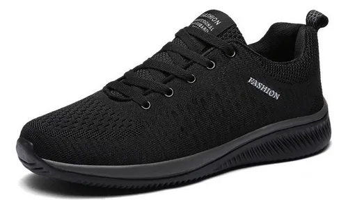 comprar Tenis Negros Hombre Zapatillas Transpirables De Talla Grande