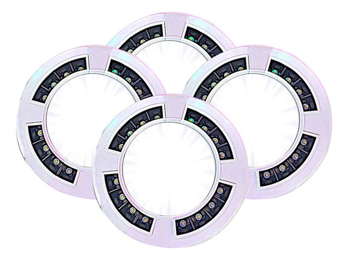 Kit 4 Lámparas Led 18w S46w18 Luminario Circular Color Blanco