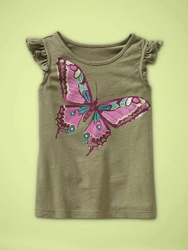 Musculosa Con Mariposa Gap Meses  Importada Remera