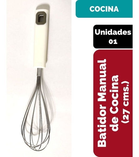Batidor Mezclador Manual De Cocina | Dugu Store
