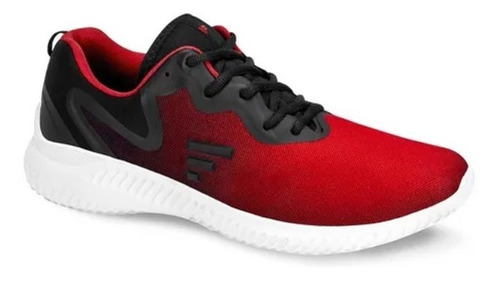 Tenis Para Caballero Color Rojo Efecto Degradado En Puntera