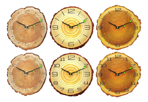 T Reloj De Pared Silencioso De 12 Pulgadas, Reloj 4 Números