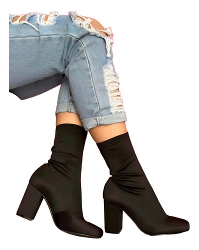 Botines Strech Licra De Mujer, Botines Dama De Moda 16251