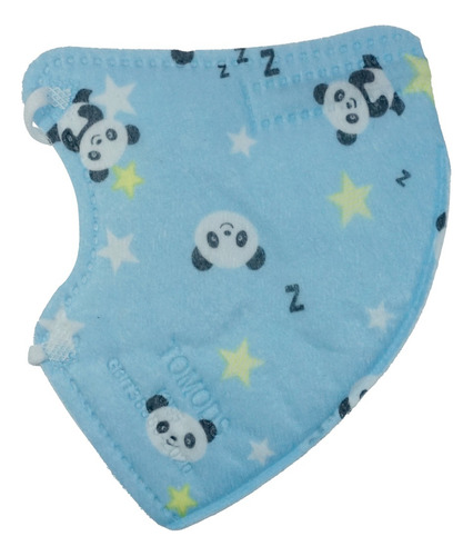 50 Cubrebocas Kn95 Infantil Tomods Certificado Color Panda Estrellas Diseño De La Tela Diseño