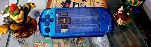 Sony Psp Japan Blue Edition Série 2000 10 Jogos Destravado