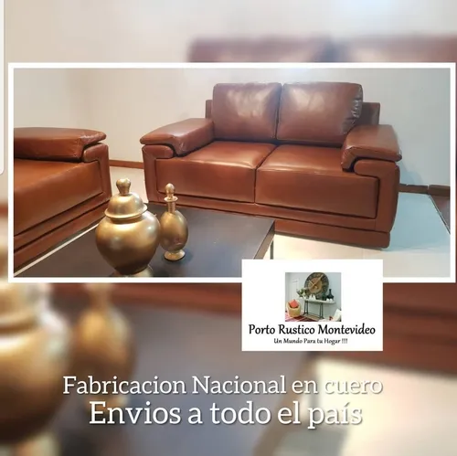 Sillon En Cuero Marrón Cuero (Usado)