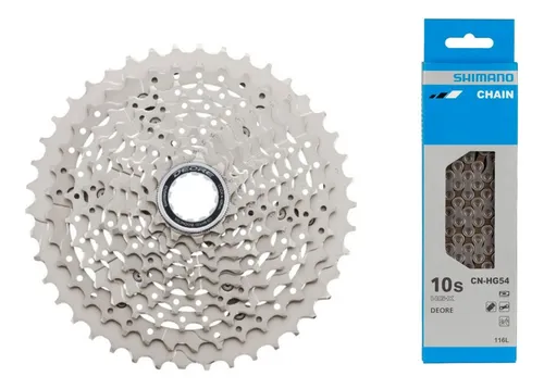 Set Piñon Mtb Shimano Deore 10v + Cadena Shimano 10v 