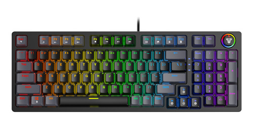 Teclado Gamer Fantech Atom Mk890 Black Grey Sw Blue