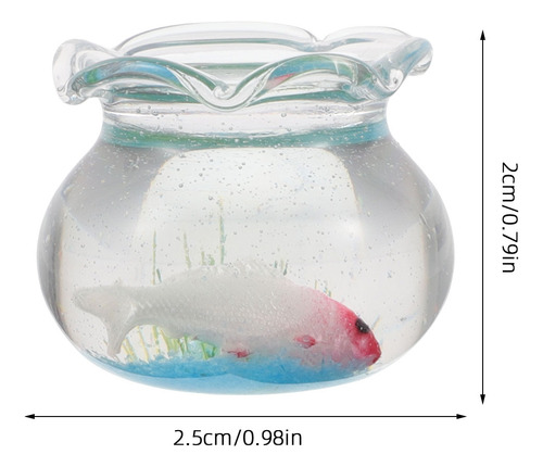 Minicasa De Muñecas Con Figuras De Peces Y Pecera En Miniatu