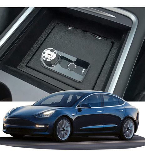 Tuojue Caja Fuerte Para Consola Central Tesla Model 3 Huella