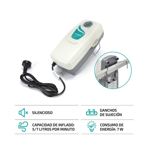 Imagen 6 de 10 de Colchon Antiescaras Femmto Con Bomba De Inflado Ortopedia Color Beige