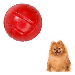 Brinquedo Mordedor Cachorro 2d Pet Bola Média 55mm Vermelho