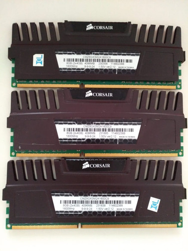 Corsair Vengeance 12gb (3x4gb) Ddr3 1600mhz