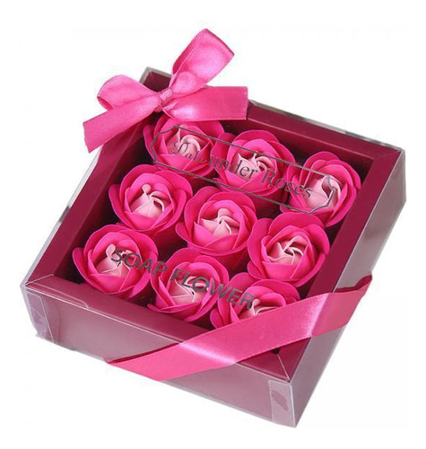 3 X 2 Rosas De Jabón Perfumadas Con Caja De Regalo 3 Piezas