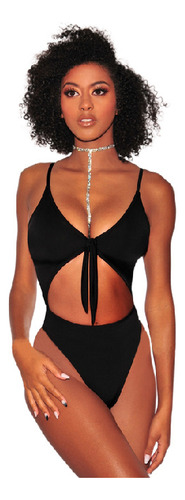 Traje De Baño Bikini De Una Pieza En Color Liso N328
