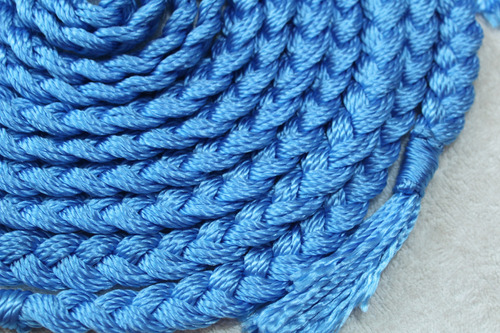 Soga Cuerda Para Hamaca Incluye Par De S Metalica Negra Color Azul Acero Color