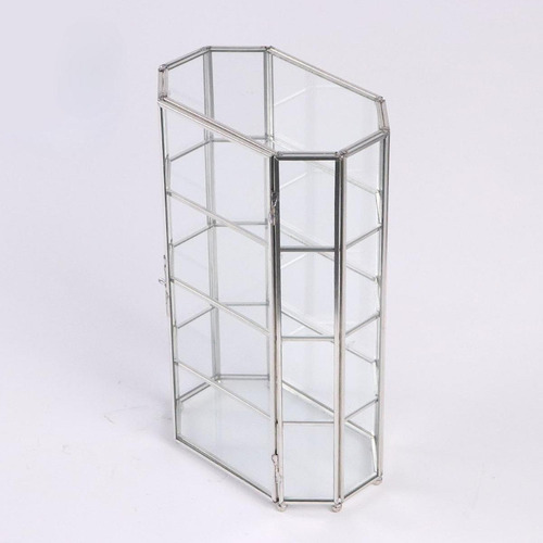 Vitrina De Joyería De Vidrio Transparente Con 4 Niveles,