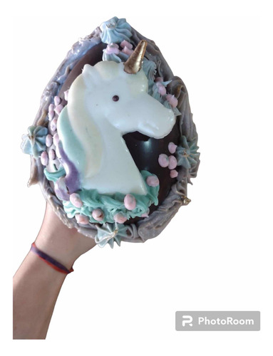 Huevo De Pascua Unicornio Toda La Deco En Chocolate