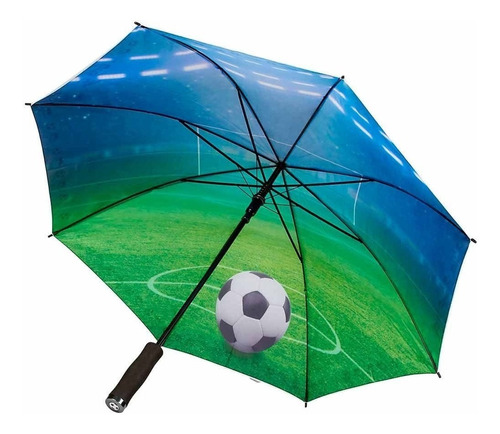 Paraguas  Con Diseño De Futbol En  Full Color 
