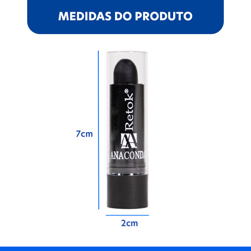 Kit Remove Cabelos Brancos - Retok Com 2 Sticks (3g- Preto)