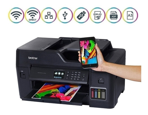 Impresora Multifuncional A3 Brother Mfc-t4500dw Wifi Duplex