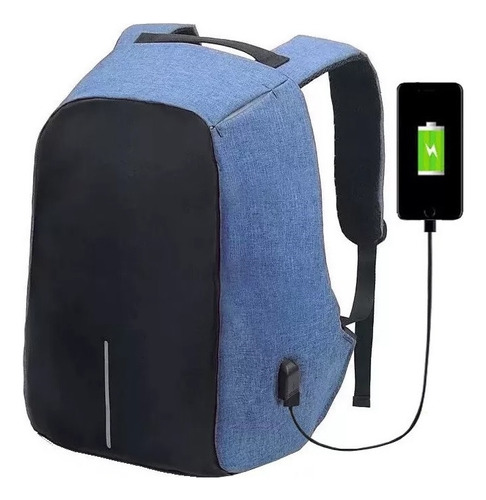 Mochila Usb Reforzada Porta Notebook Candado Liviana Grande 