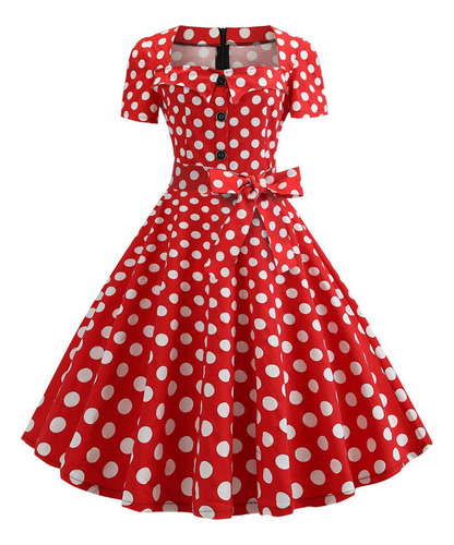 Vestido Mujer A Line Flare Vestido Vintage Bowknot Prom Sw 2