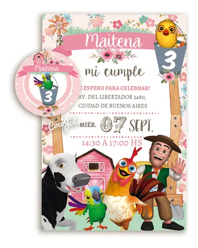 Kit cumpleaños deco mini Animalitos de la granja de Zenón