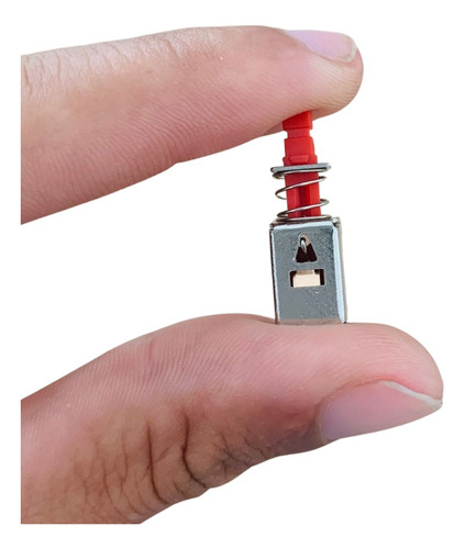 Kit 10 Chave Tecla Ps-22f04 Com Trava 6 Terminais Vermelha