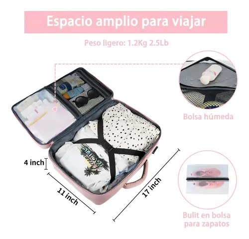 Imagen 2 del producto Mochila viaje Taygeer 1001 color rosa diseño liso 35L