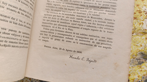 Kauffmann Cherpin: Historia Filosófica Francmasonería 1858 (Usado)