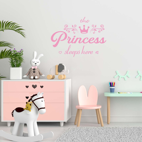 Decoración De Pared Princesa Rosa Para Dormitorio De Niñas