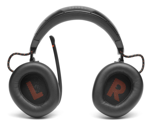 Auriculares Gamer Jbl Quantum 600 Rgb Wireless Negros Color Negro Color de la luz Naranja oscuro