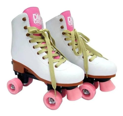 Patins Roller Ajustável Lua 4 Rodas Freio Frontal