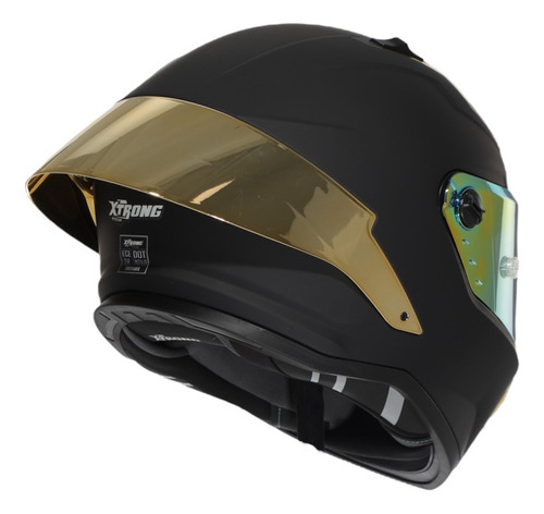 Casco Certificado Ece Para Moto Dot Integral Xtrong R1 Negro Matte Xl