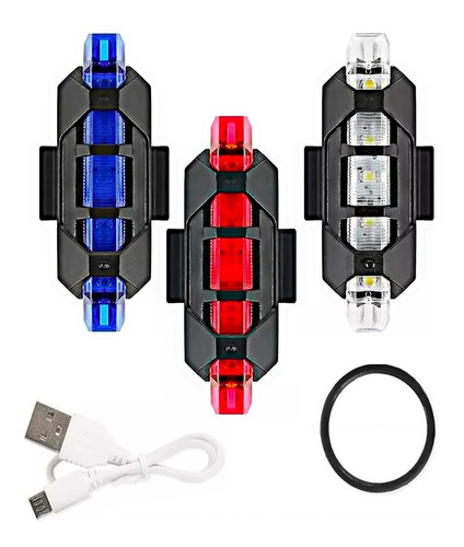 Luces Bicicleta Recargable Usb 8cm Bicicletas Ruta Mtb