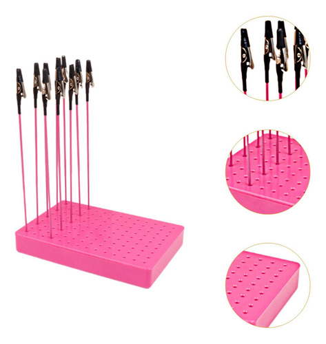 10x Pintor Soporte Base Set Modelado Rosa Y 10 Clips