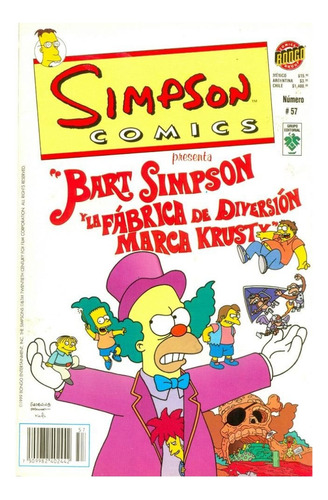 Los Simpsons Comics #57 La Fábrica De Diversión