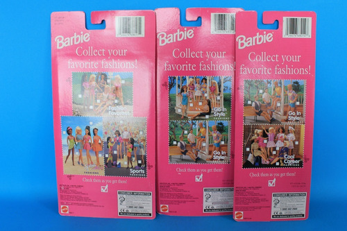 Barbie Cool Career, Go In Style & Sports Fashion Set Ropa (Usado)