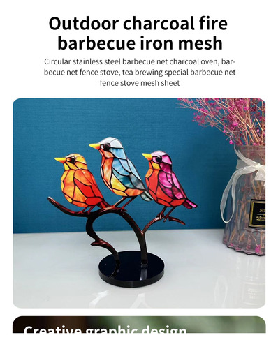 Decoración De Pájaros De Mesa De Acrílico