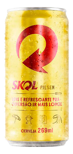 Kit C/30 Cerveja Skol Pilsen Lata 269ml